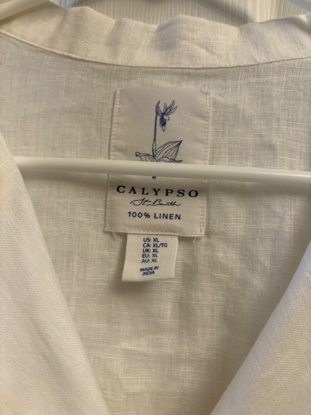 Calypso St Barth Linen Button Down Short Sleeve Coastal Top - Picture 5 of 5